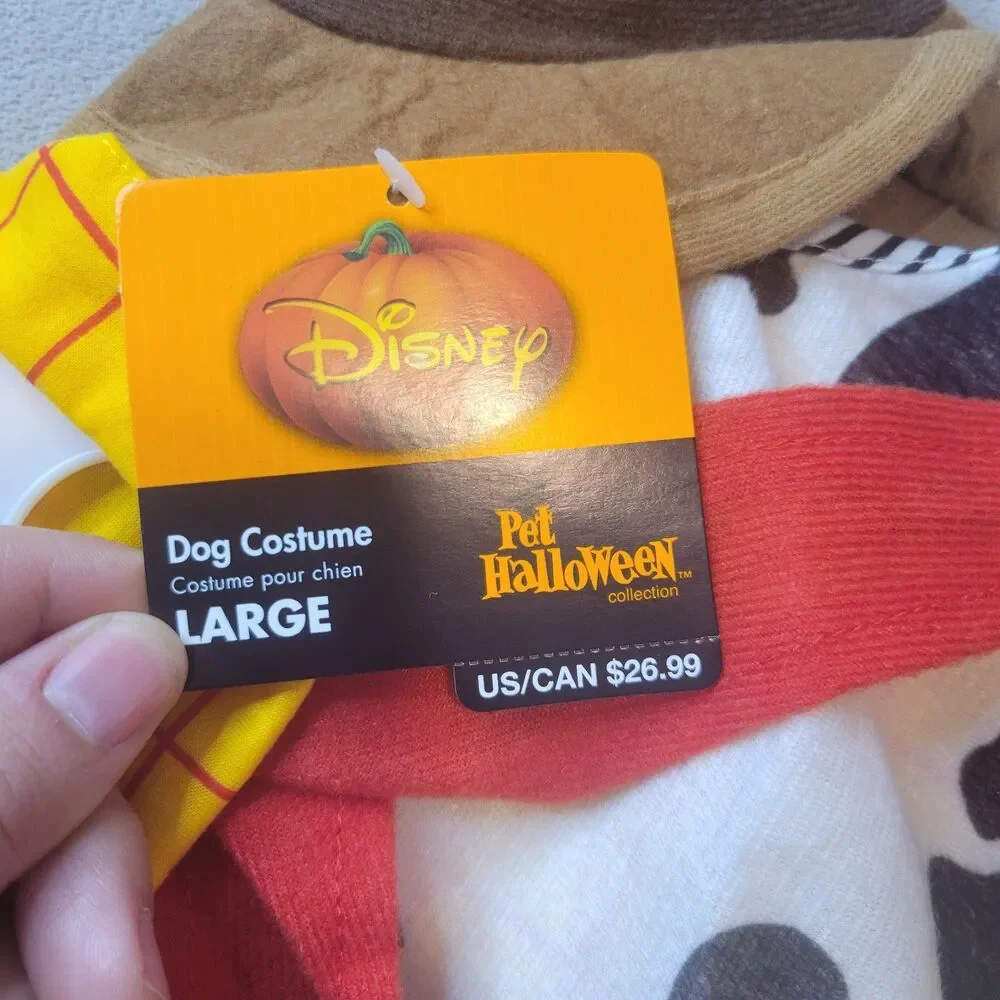 DISNEY PIXAR TOY STORY WOODY COWBOY HOODIE SWEATSHIRT PET DOG SIZE LARGE